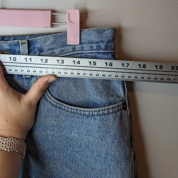 Vintage 90s Bluenotes Denim Jean Shorts Women Junior Size 13 - Picture 8 of 8